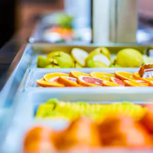 Шведский стол в санатории «Солнечный» в Кисловодске - фотография