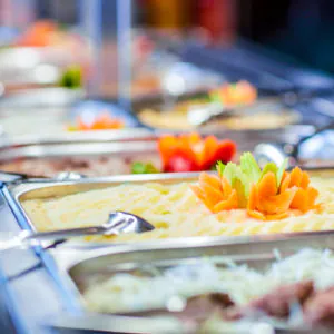 Шведский стол в санатории «Солнечный» в Кисловодске - фотография